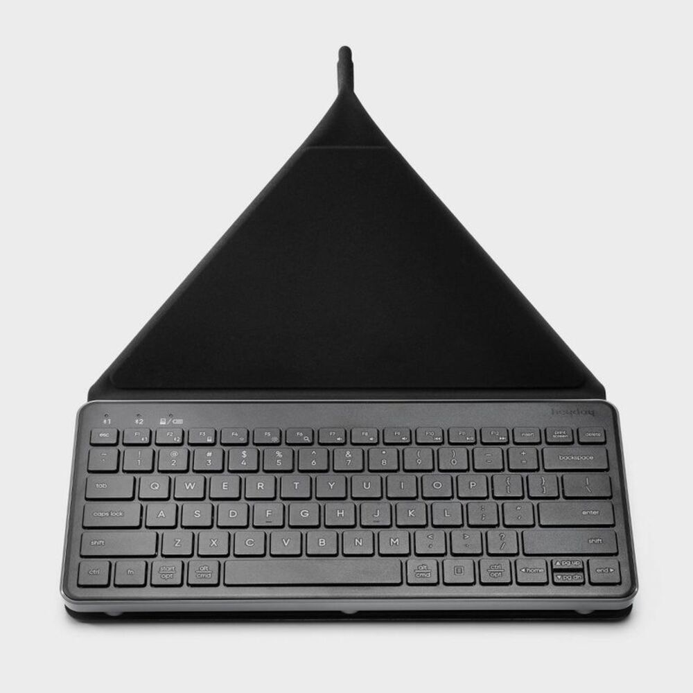 Open Box - Heyday -  Wireless Bluetooth Tablet Keyboa Black and Gray